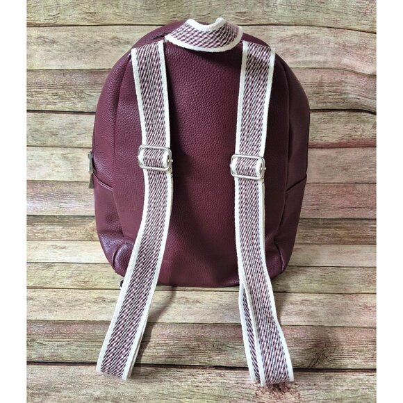 Jewel By Thirty-One Backpack Crushed Berry Maroon Pebble Finish Adjustable Strap - Picture 5 of 10